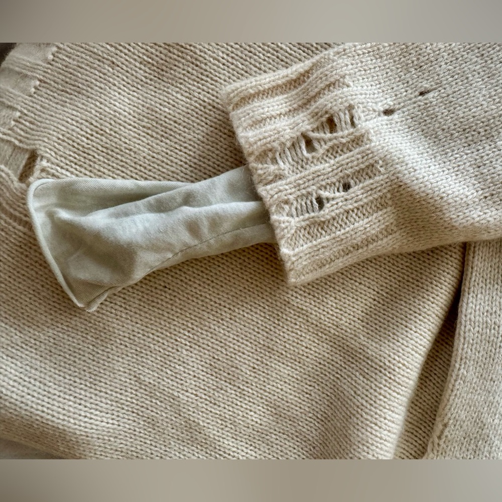 Diesel Men’s Cream Alpaca Knit Sweater size L - Picture 8 of 11